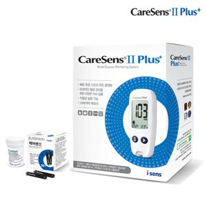 케어센스2 플러스 혈당측정기+혈당시험지 60매+채혈침100개+알콜솜100매 당뇨 측정 소모성 재료
