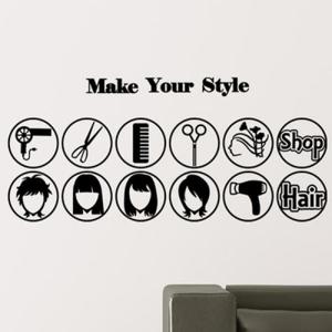 아트박스/꾸밈 is362-미용실아이콘원형_소형_포인트스티커