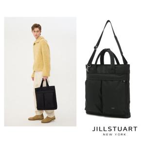 [질스튜어트] 에반 블랙 투포켓 나일론 세로형 토트백 겸 크로스백 JUBA5E502BK