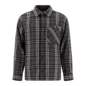 버버리 체크 울 오버셔츠 8102224 INDIGO DOM