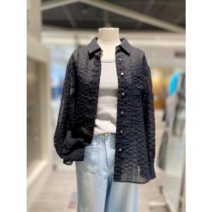 [올리브데올리브] OW5MB651 시스루 시어커서 루즈핏 셔츠블라우스