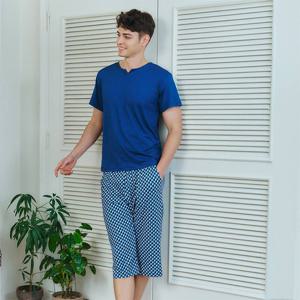 비너스 시원한 착용감 인견 COOL 기하 나염 남성 실내복 하의 VEP3930M