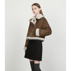 [시스티나]카라 집업 스웨이드 무스탕 점퍼 -AWUJKO41030