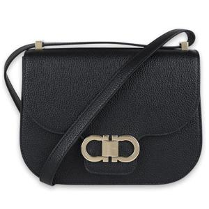 디몬트 페레가모 여성 간치니 로고 레더 크로스백(블랙) 219867 0781033