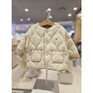 블루독베이비[hu]25.FW가을겨울 CR)배색소프트라운드다운점퍼 45A19-114-04 점퍼 오리털점퍼 패딩 아우터