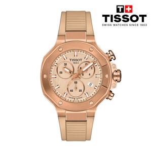 [티쏘]T-레이스 쿼츠 크로노그래프 38mm T141.817.37.501.00