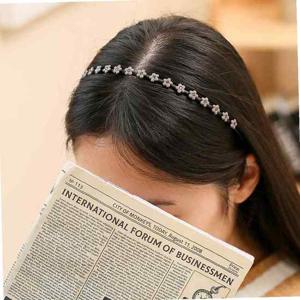 (엔젤슈슈) 큐빅 꽃 얇은 헤어밴드 데일리 머리띠