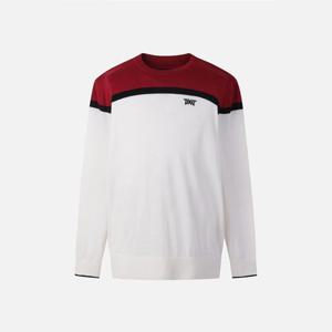 PXG골프긴팔 GQT PIPCM4105-41 남성 블록 라운드 풀오버 니트