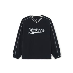 MLB  (3AMTV0161-50BKS) 공용 컬시브 레터링 우븐 맨투맨