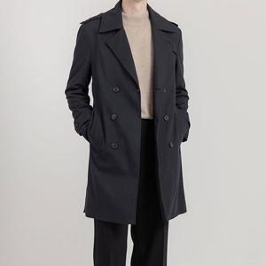 [리빌모아]남자 더블 트렌치 바바리 코트 DB-CTA-77-블랙