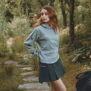 챌린저 여성 파우더리저지 밑단턱 후디 긴팔티셔츠 라이트그린 CHD3WLT4736LN