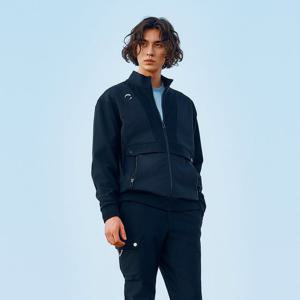 챌린저 남성 트리코트본딩 우븐믹스 풀집업 자켓 블랙 CHD3MJK4302BK