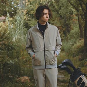 챌린저 남성 트리코트본딩 우븐믹스 풀집업 자켓 오트밀 CHD3MJK4302OT