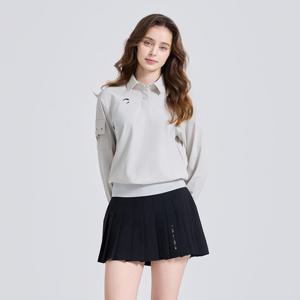 챌린저 여성 모던 트리코트 카라넥 긴팔 티셔츠 라이트그레이 CHE3WLT5716LG