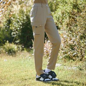 챌린저 여성 카고포켓 본딩기모 일자핏 팬츠 베이지 CHD4WPT4862BE