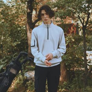 챌린저 남성 니트텍스쳐 우븐믹스 하이넥 긴팔티셔츠 크림 CHD3MLT4325CR