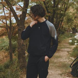 챌린저 남성 소매컬러배색 라운드 윈드브레이커 블랙 CHD3MWT4312BK