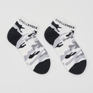 챌린저 유니 카모 프린트 쿠션 단목 양말 그레이 CHF1USO6282GY