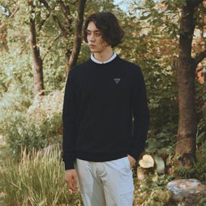 챌린저 남성 비스코스 심볼자수 니트풀오버 블랙 CHD3MKT4318BK