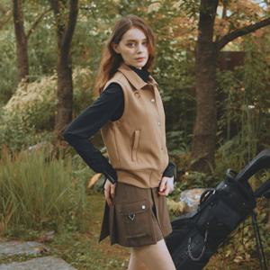 챌린저 여성 소프트쿠션 심볼 카라넥 베스트 베이지 CHD3WVT4706BE