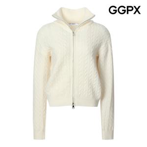 [지지피엑스]꽈배기 투웨이 집업 니트 가디건 GQ1KG006B