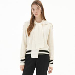 [TAG 99000원][케이엘바이린] 탈착 숄 배색 가디건 KKSEPD0100