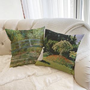 상상후 양면 쿠션커버(+솜포함) 45x45cm 모네 수련연못