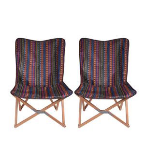 BUCK703 원목 경량 페어아일 캠핑의자 2P+가방포함