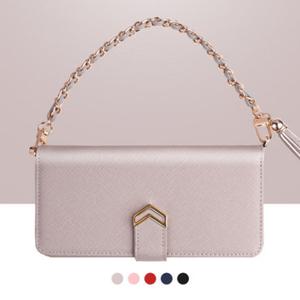 [브이탑] 지퍼 다이어리 카드 지갑형 핸드폰 케이스 태슬 스트랩