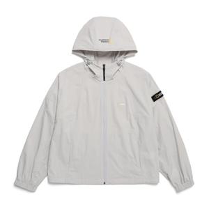 내셔널지오그래픽 N242WFT960 여성 데일리 경량 우븐 후드 세미 크롭 집업 ICE GREY