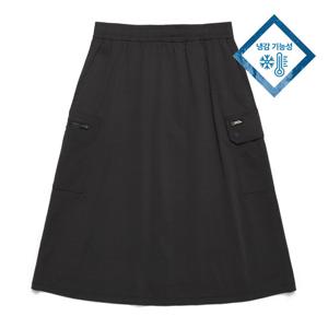 내셔널지오그래픽 N242WSK970 여성 쿨링 카고 롱 스커트 CHARCOAL