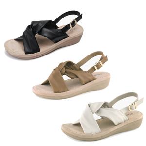 [베어파우(슈즈)]LORENA 여성 샌들 쿠션좋은 스트랩 샌들 3종택1 K1783QB-W