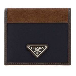 프라다 투톤 패브릭 스웨이드 지갑 2MO004384 F0C1B