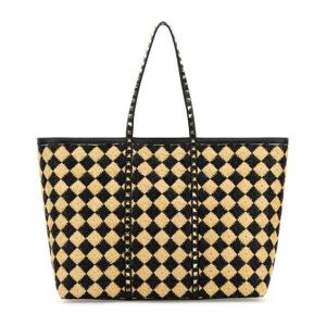 발렌티노 자수 라피아 락스터드 쇼핑백 6W2B0R25FFS EX9