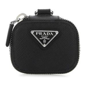 프라다 블랙 텍스처드 가죽 에어팟 케이스 2TT1482AHF F0002