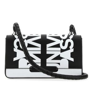 버버리 블랙 앤 화이트 로고 플랩 크로스바디 백 8051590 A6590