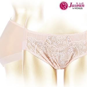 [비너스 자스민]튤 레이스 자수 커버 삼각 누디 햄팬티 jpta027h