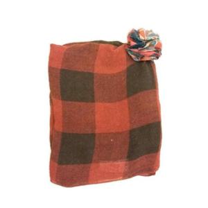 프레임 체크 플리스 스카프 QUADRIG7AVG4Z BORDEAU TP934765927