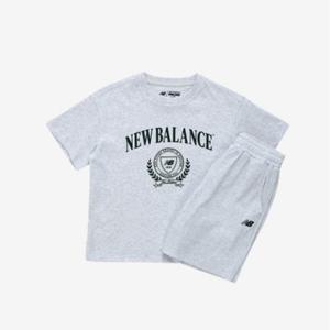 뉴발란스키즈트레이닝세트 PQC NK9YF2107U-AA ESSENTIAL_에센셜 반팔 셋업