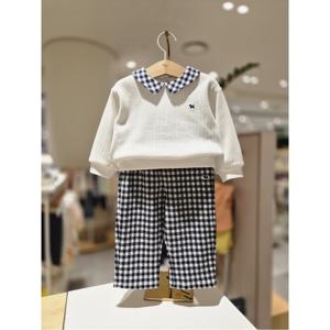 블루독베이비 10 25FW가을신상 (NY)체크 레이어드 상하세트 (45A1361011)