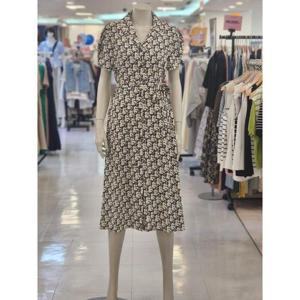 SOUP 세이브존07 프린트 벨티드 반팔 원피스 OB6OPR1