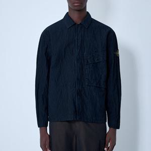 26 SS 스톤 아일랜드 콤파스 와펜 코듀로이 집업 셔츠 네이비 1200020 S0229 V0020