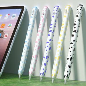 애플펜슬 프로 2세대 USB-C 호환 카우 패턴 컬러 실리콘 케이스