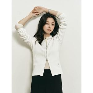 [빈폴레이디스] 골지 투웨이 칼라 집업 아이보리 (BF5841N010)