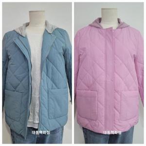 올리비아하슬러 DP01 니트후드 패딩 OHESPD102