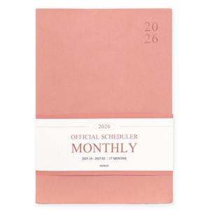 인디고 다이어리 2026 오피셜 빅 먼슬리 (날짜형 A4 월간) 업무용 (핑크무스)