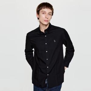 헤지스  25FW  남성 캐시미어 혼방 셔츠 HZSH5D403BK