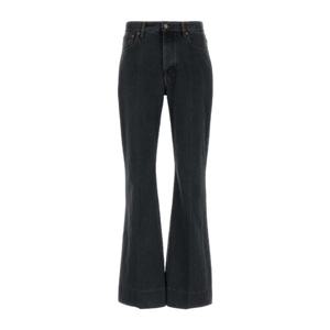 발렌티노 블랙 데님 스트레이트 진 7V0DE15AB4A 0NO