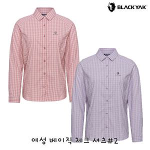블랙야크 캐쥬얼 간절기 긴팔남방 여성 베이직 체크 셔츠 1BYYSFU501