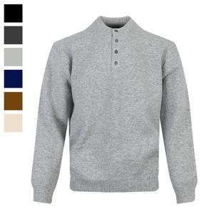 [리빌모아]남자 포네 헨리넥 울 긴팔 니트티 AT-KN-Q040-백오트